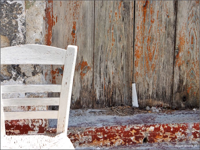 Santorini con sedia